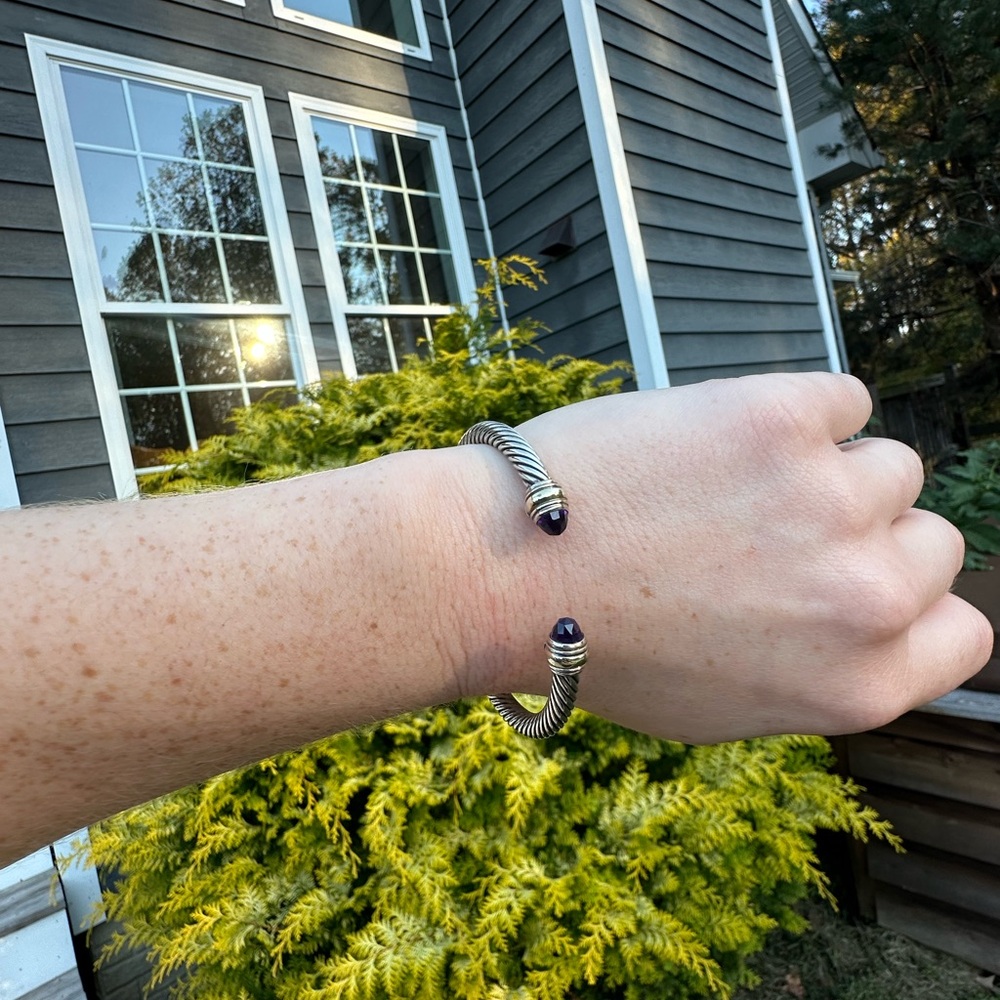 David Yurman Silver and amethyst Bracelet